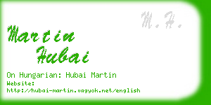 martin hubai business card